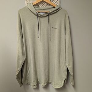 Columbia Women's Suntrek Hooded Pullover Olive Green 2X Omni Shade Bnwt